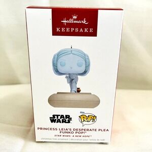 2024 Hallmark PRINCESS LEIA'S DESPERATE PLEA FUNKO POP! Star Wars Magic Ornament